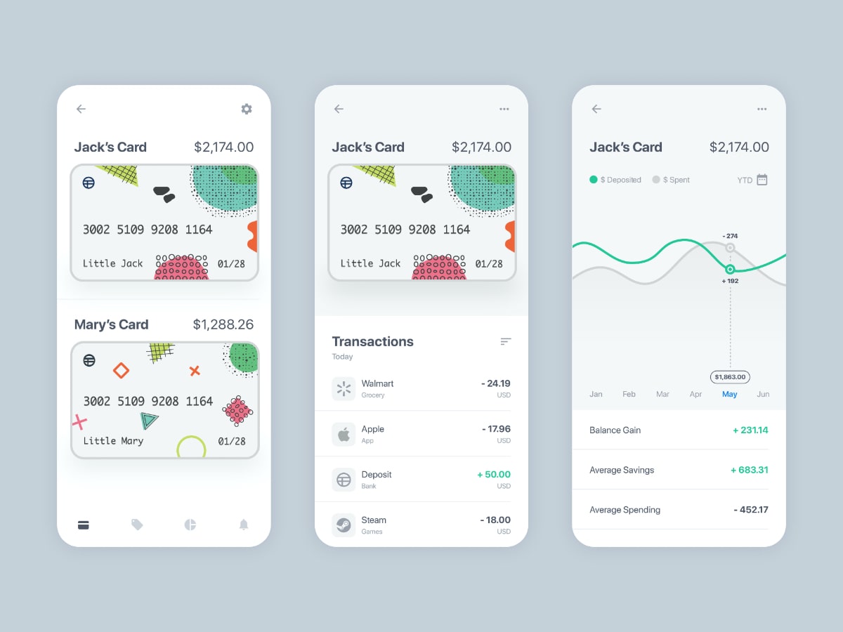 KidzCard three concepts